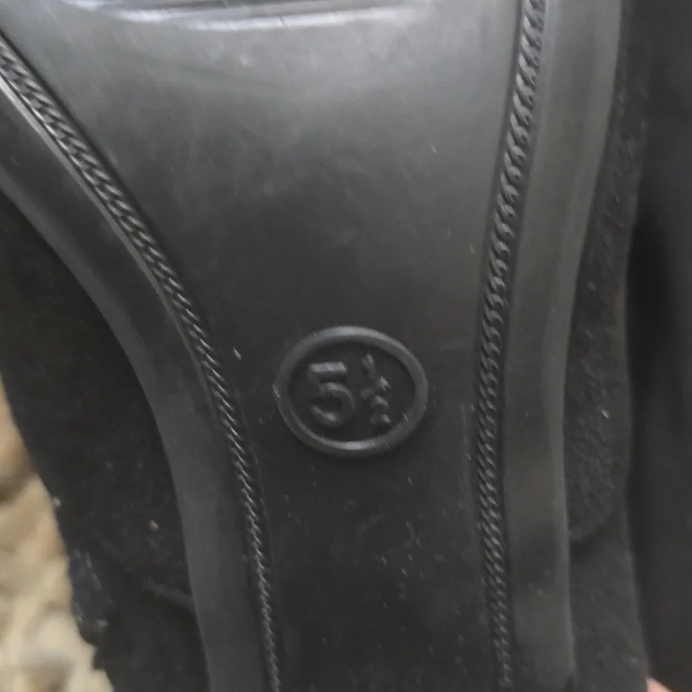 New A New Day Over The Knee Women's Size 5 1/2 Black Pull On Suede Boots 2
